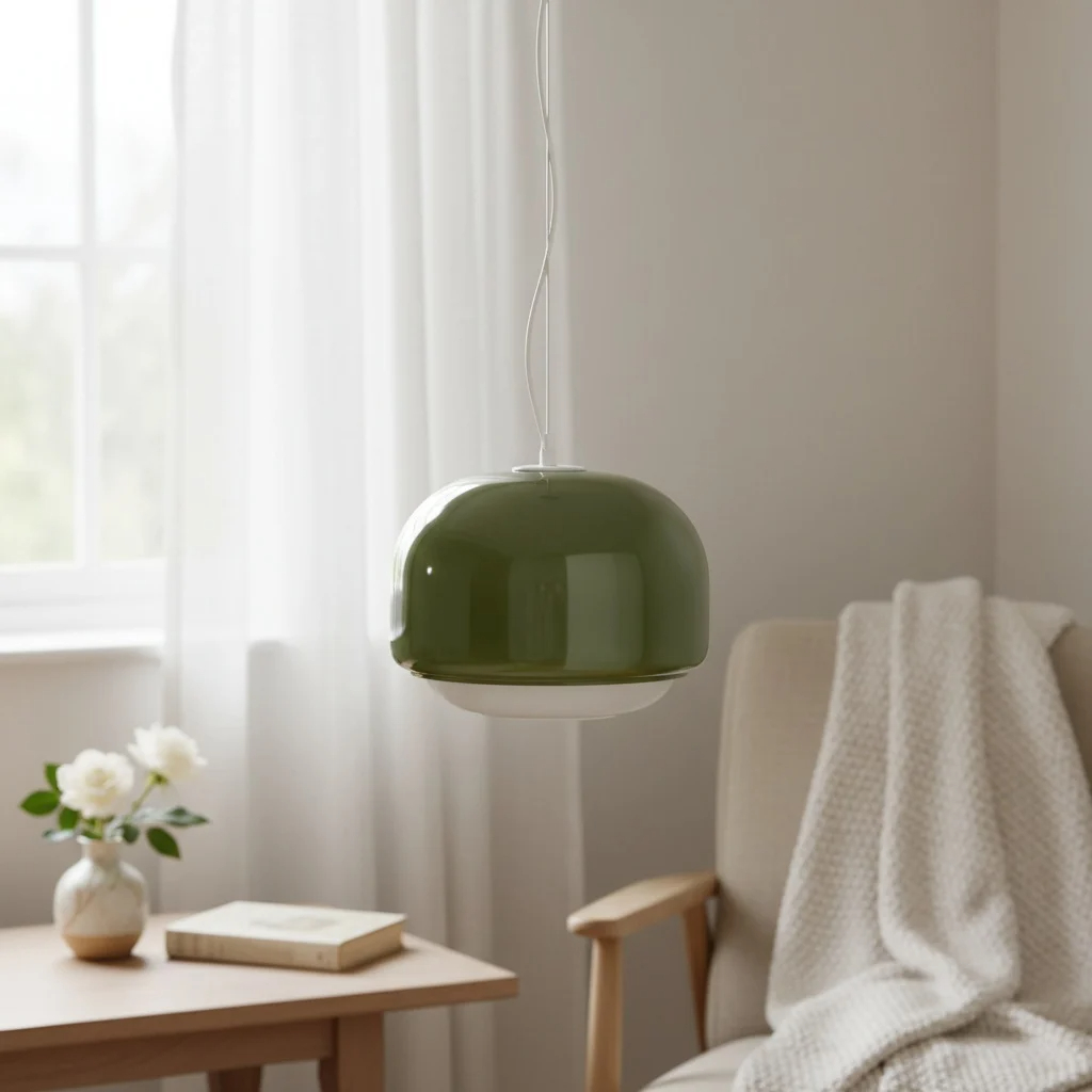 Groene Clinco hanglamp naast een raam