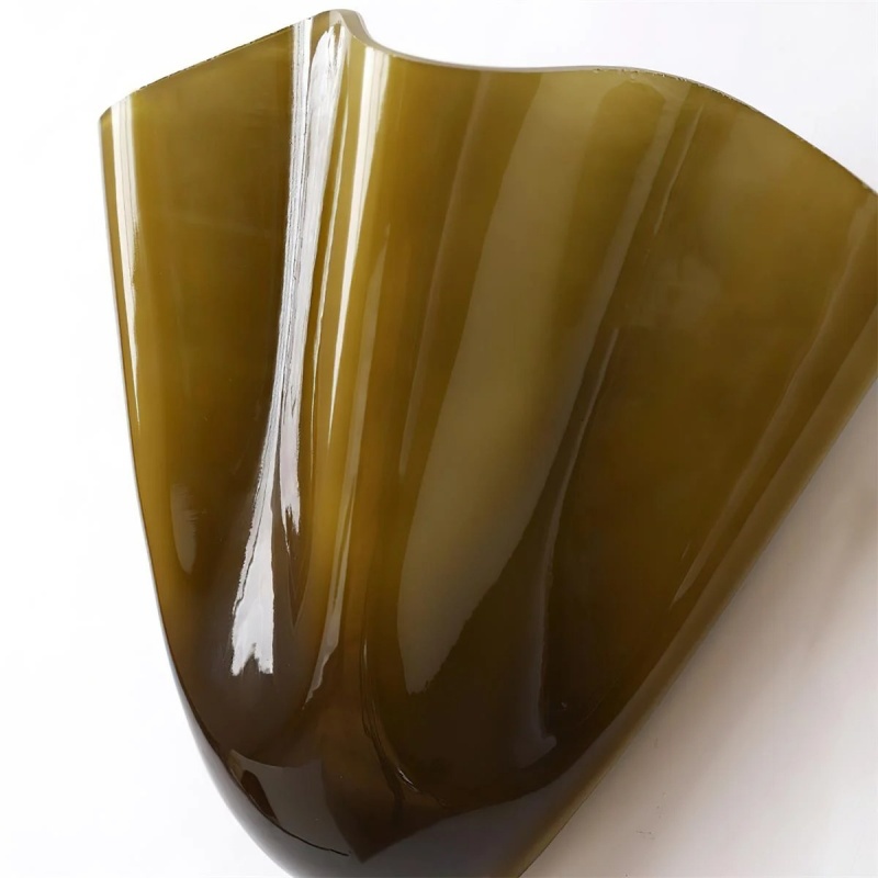 Detail van het groene glas van de Bellina wandlamp