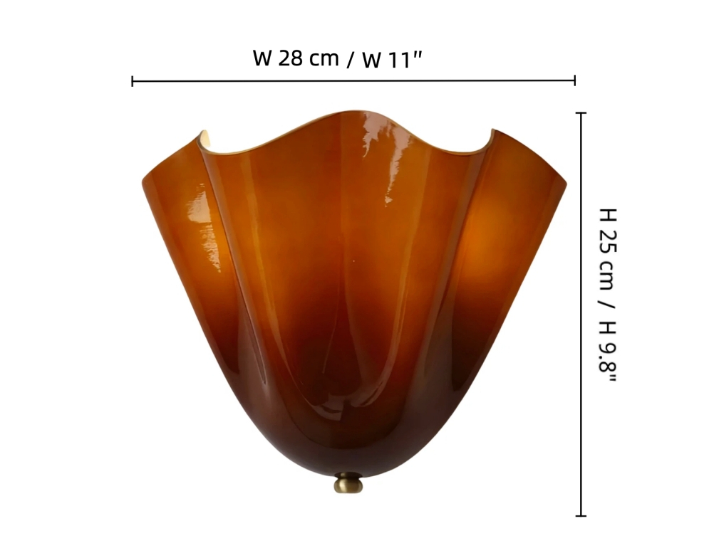 Afmetingen van de Bellina wandlamp