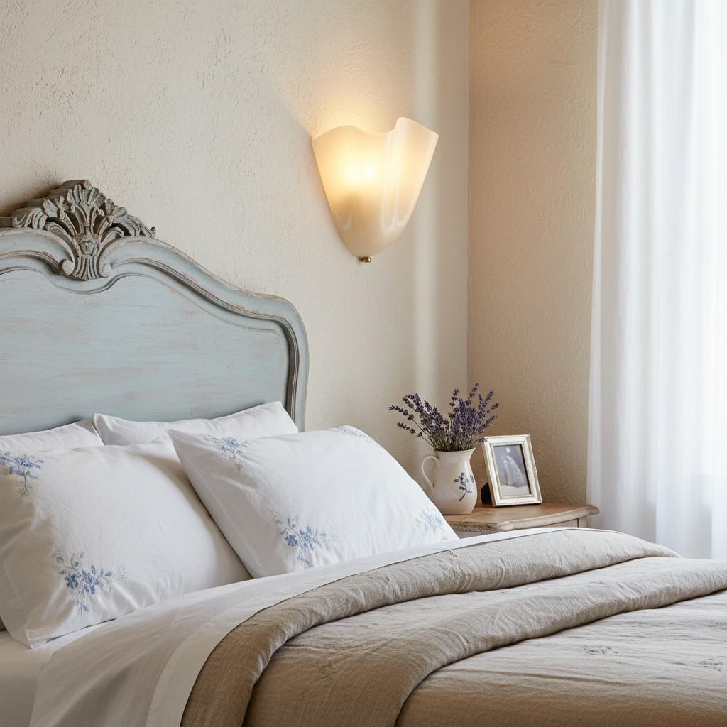 Bellina wandlamp in een slaapkamer