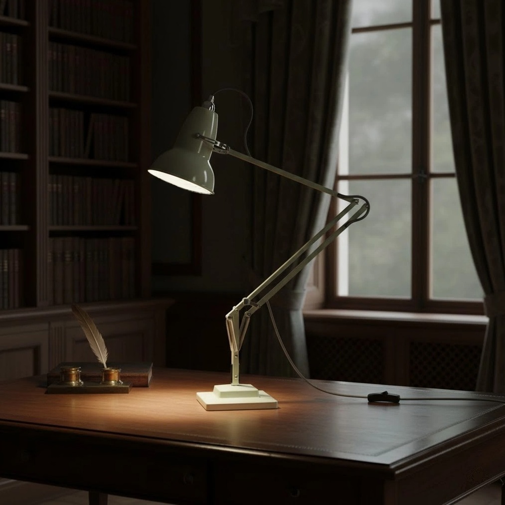 Groene Modryx lamp op een werkplek