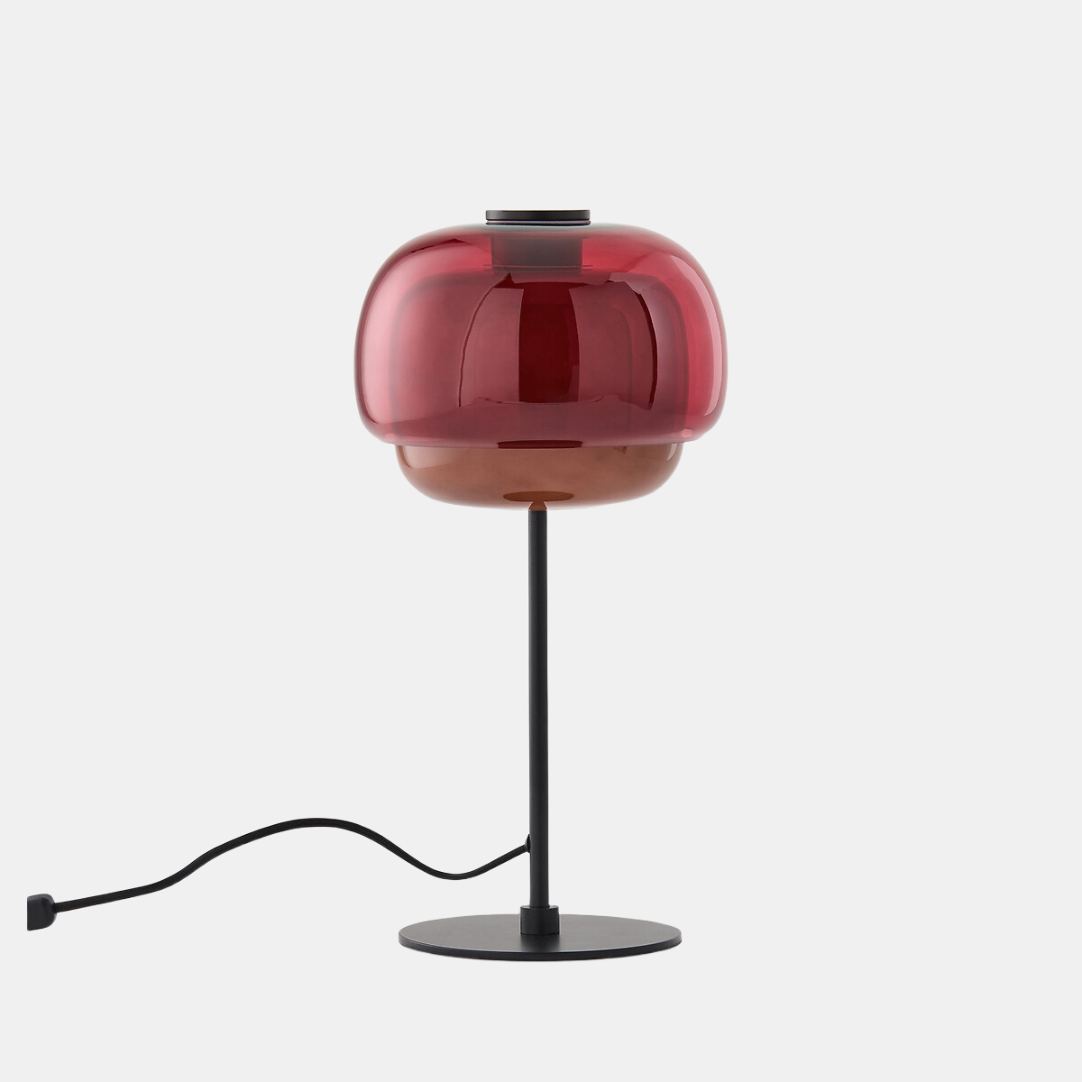 Clinco tafellamp in rood glas