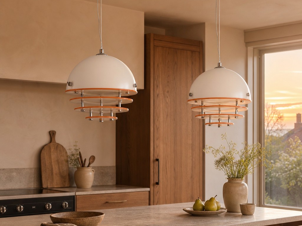 Bauhaus hanglamp in keukeninterieur