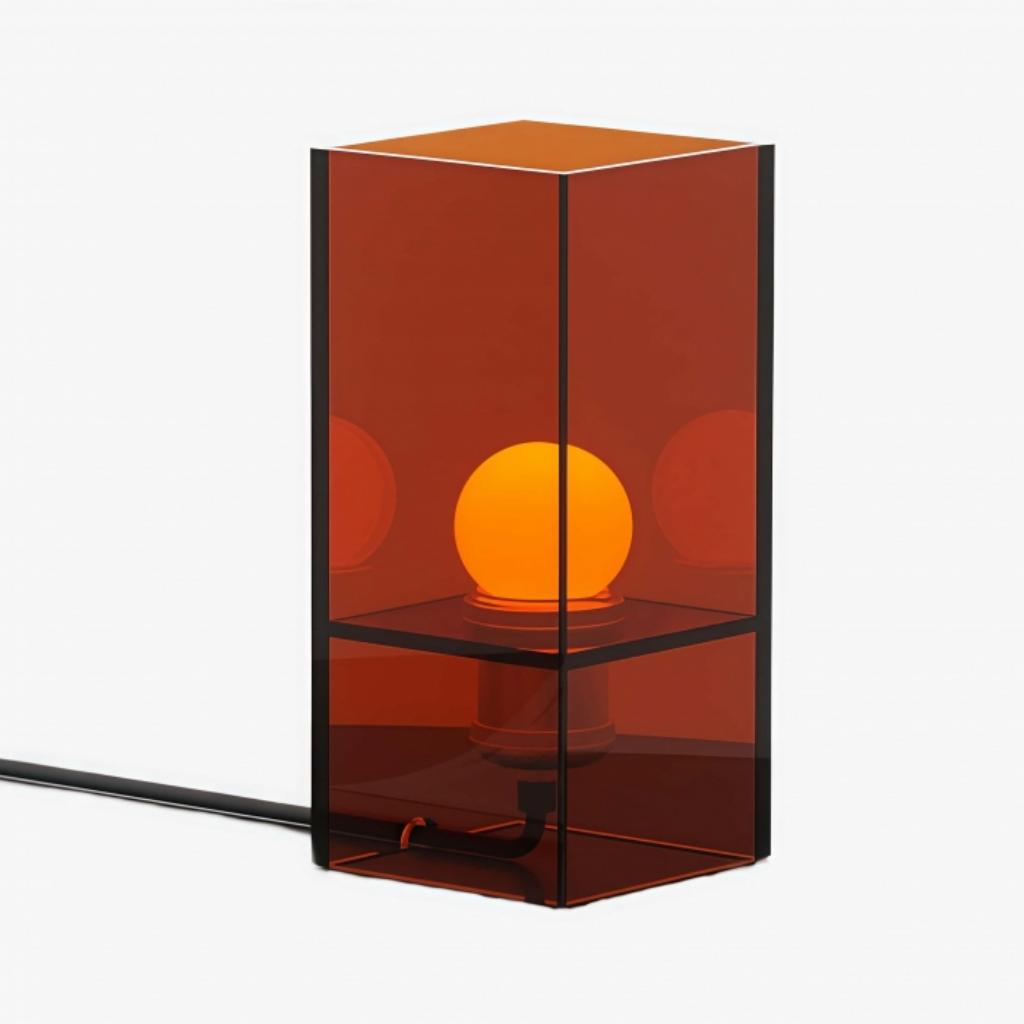 Gekleurde acryl tafellamp