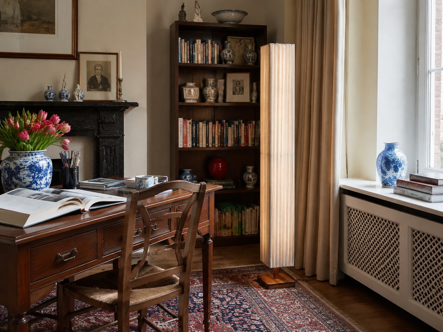 Bailey vloerlamp in een studeerkamer