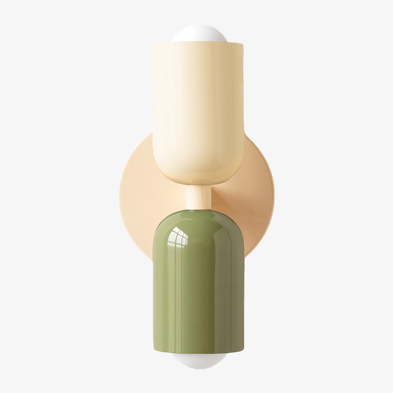 Symra wandlamp in crème en rode uitvoering