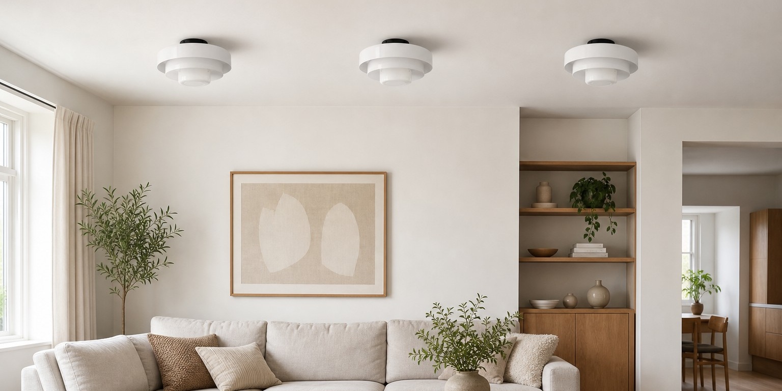 Veleora Bauhaus plafondlamp als meerlaagse plafondverlichting