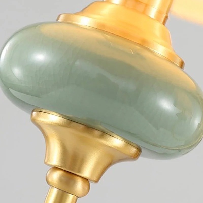Detail van keramische lampvoet