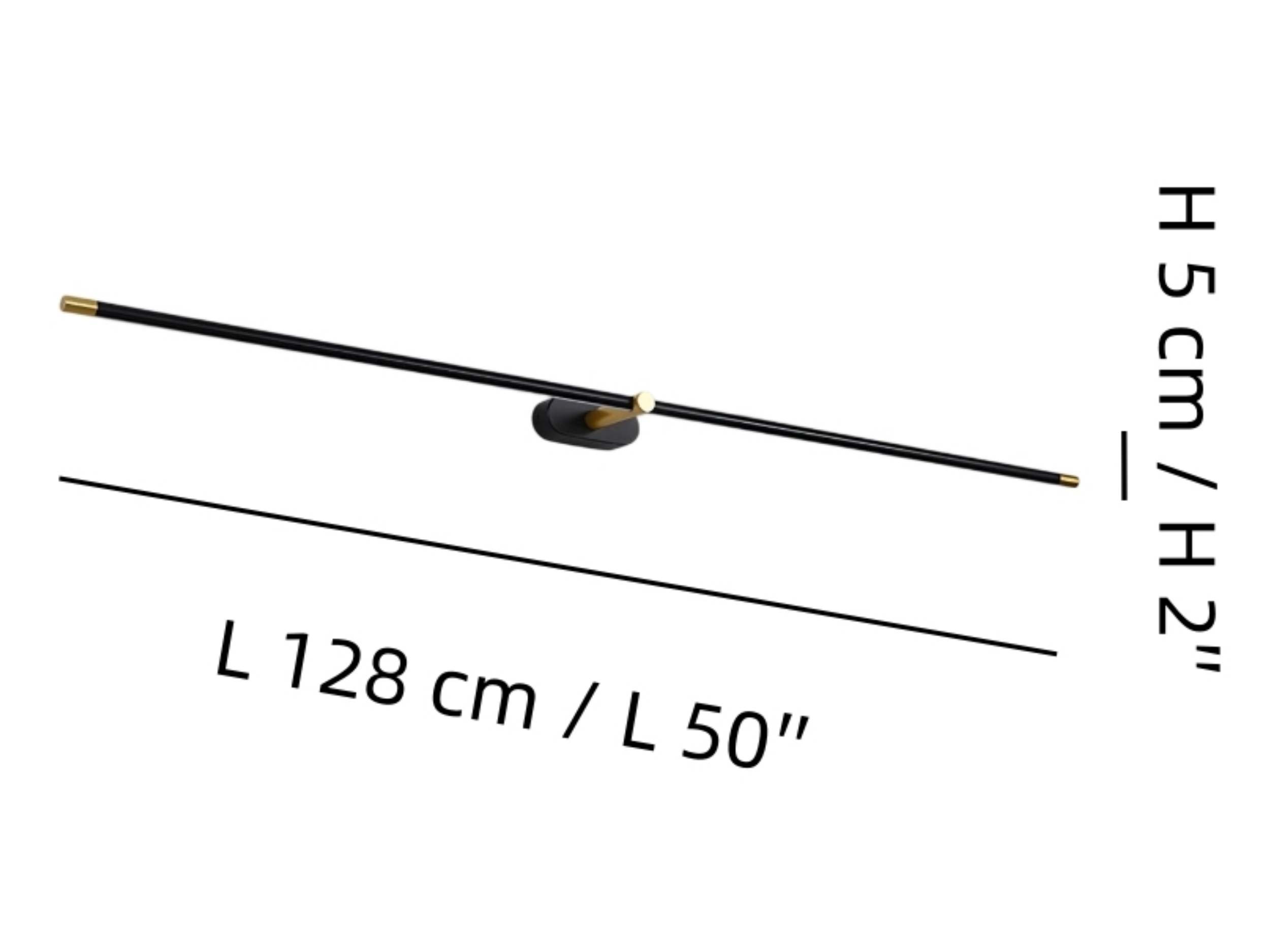 Kady wandlamp formaat L 128 cm x H 5 cm