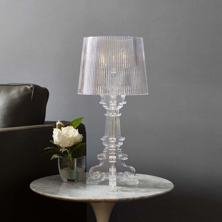 Bourgie Acrylic Table Lamp Transparent
