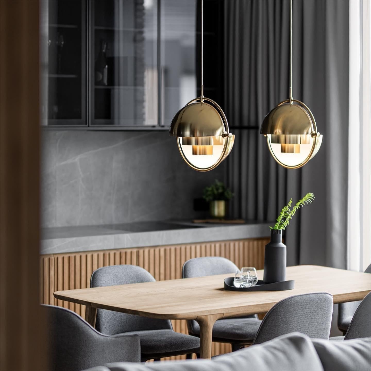 Danish Rotatable Metal Pendant Light S7