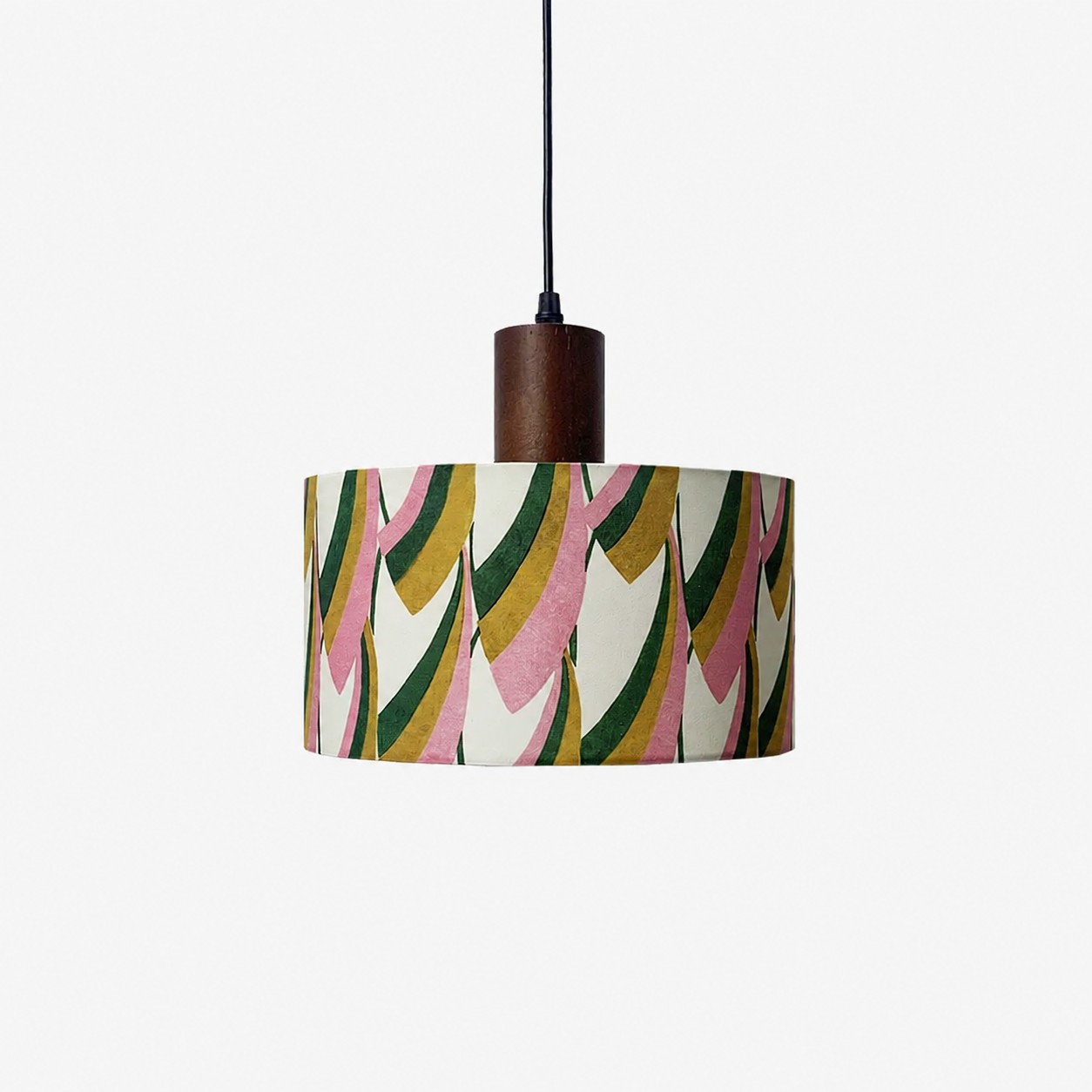 Fabric drum pendant light 18