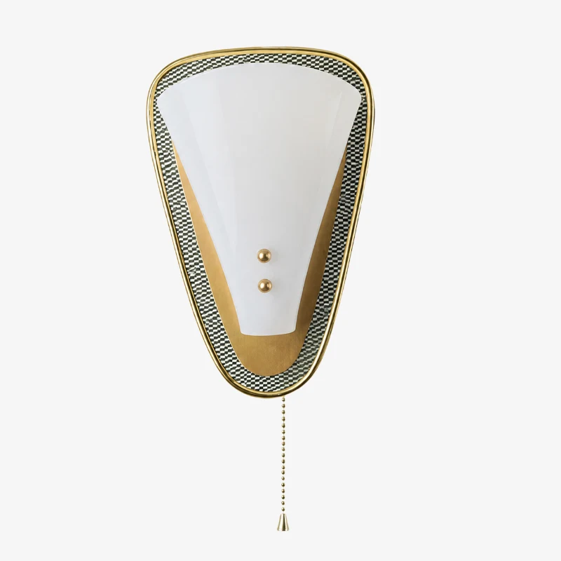 Vintage French pull-chain wall sconce
