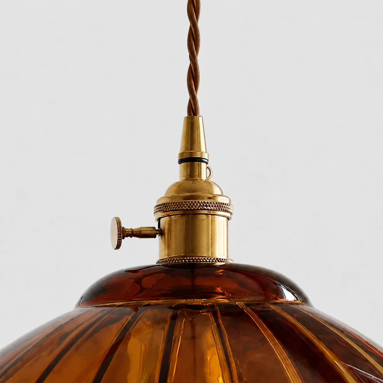Brass tone suspension hardware detail
