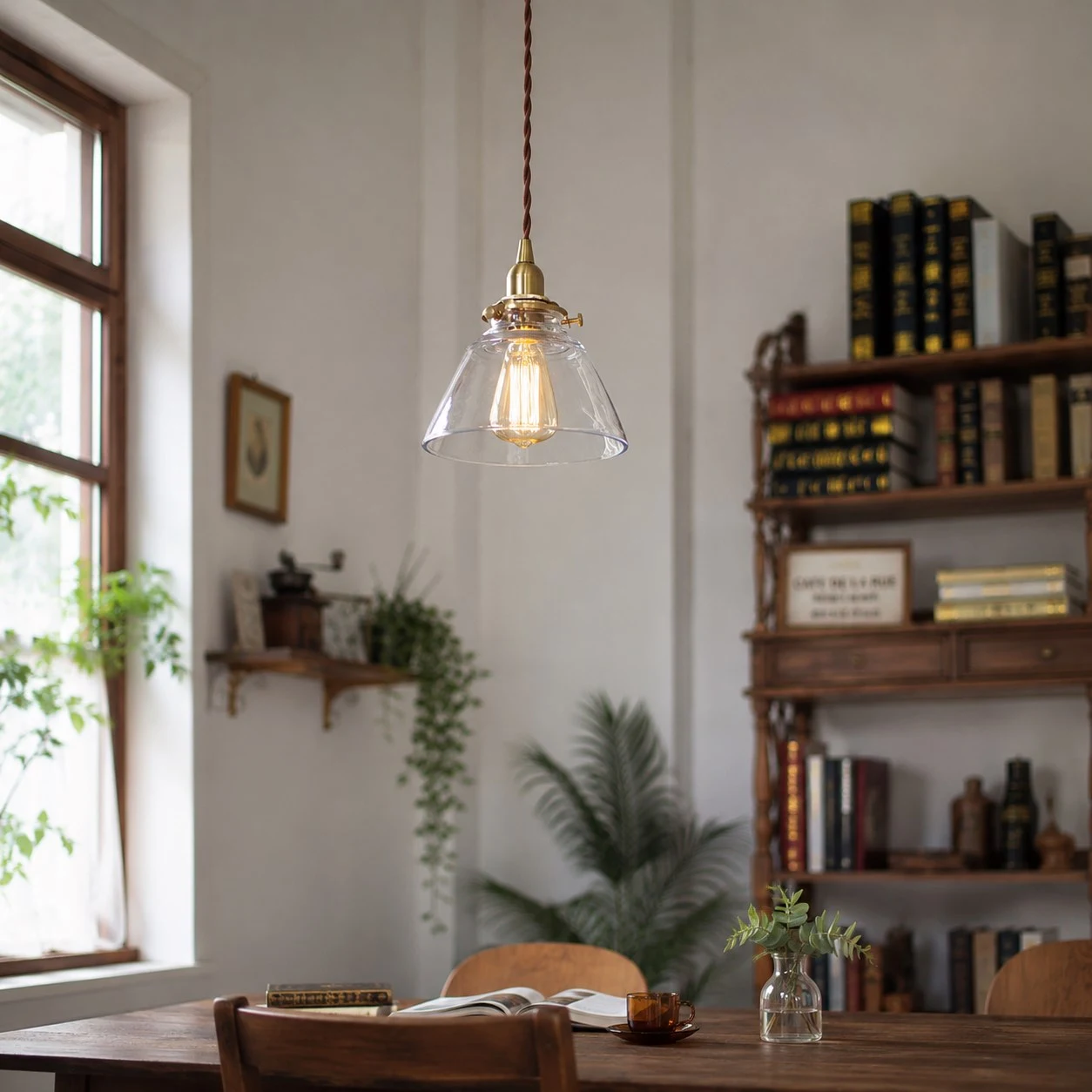 Ceiling cord and pendant suspension detail