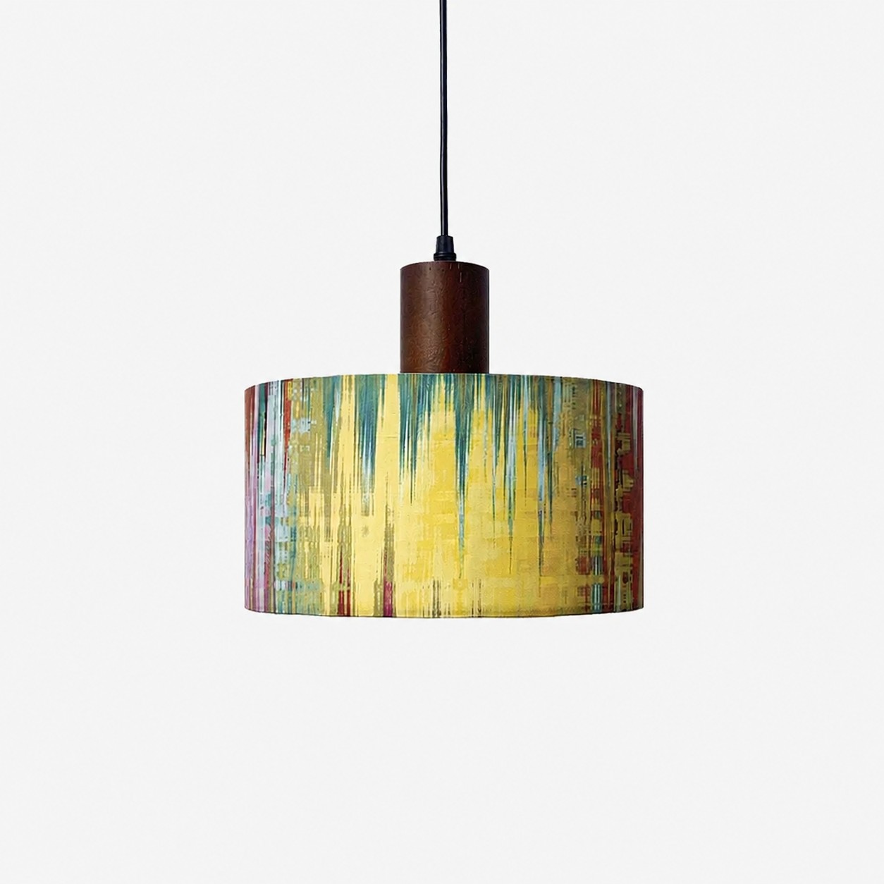 Golden Wash medium fabric drum pendant