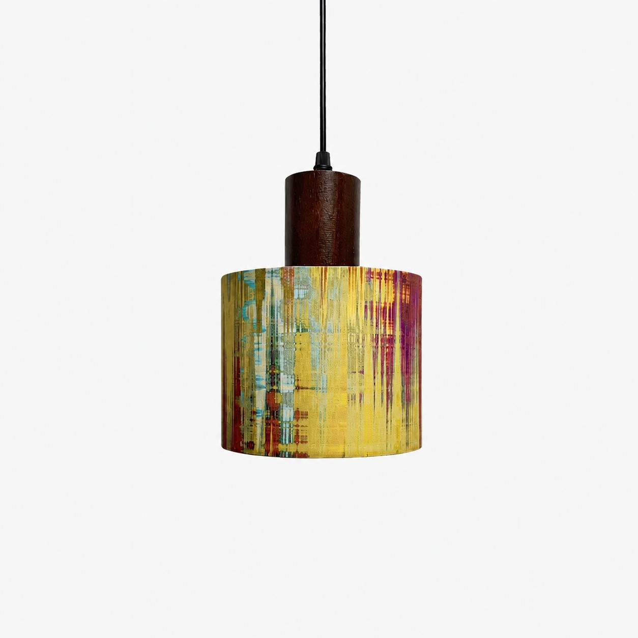 Fabric drum pendant light 21