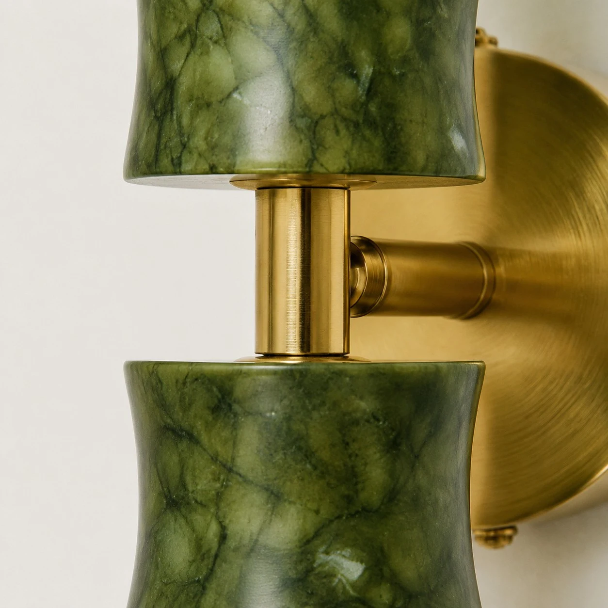 Green bamboo wall lamp view 6