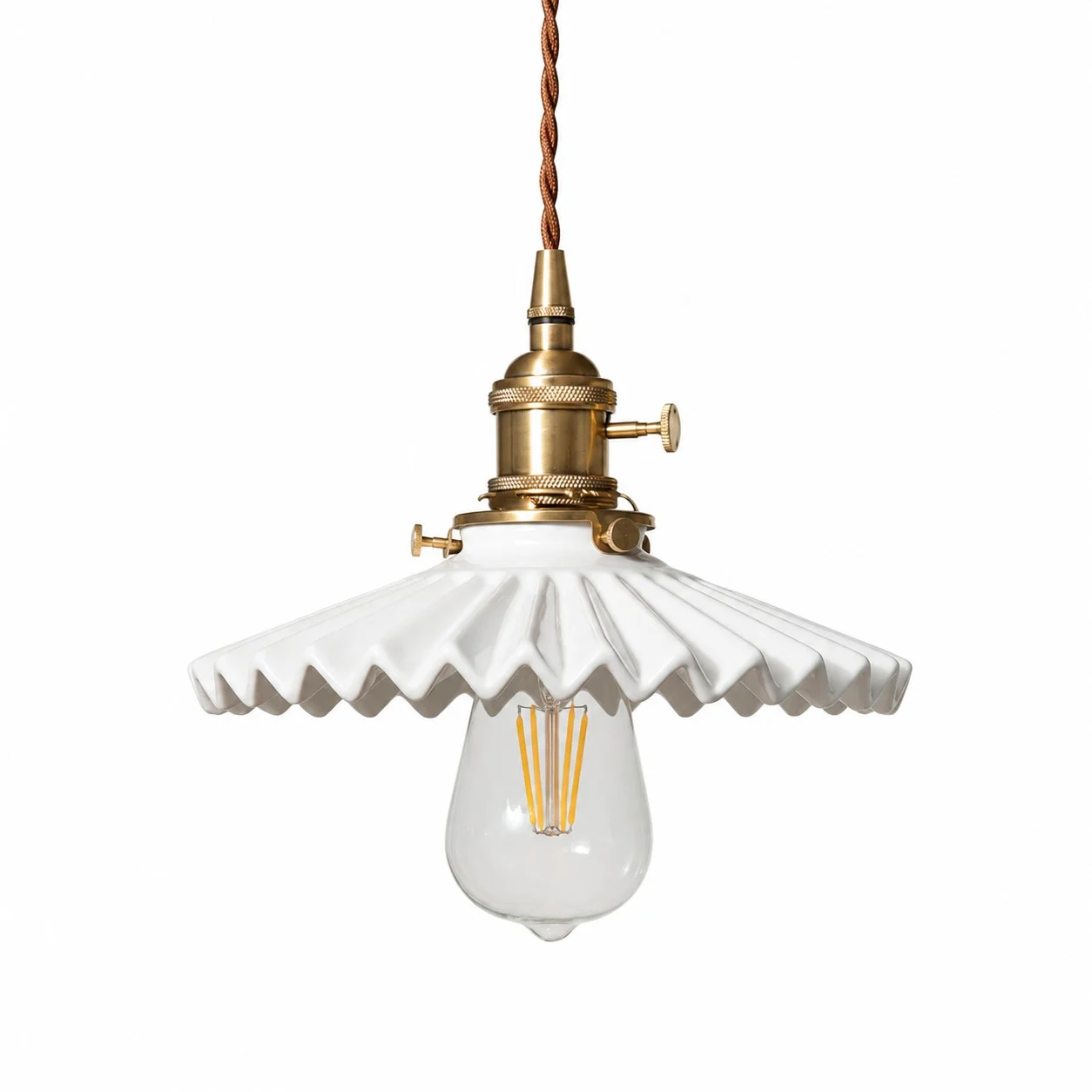 pleated ceramic pendant light 06