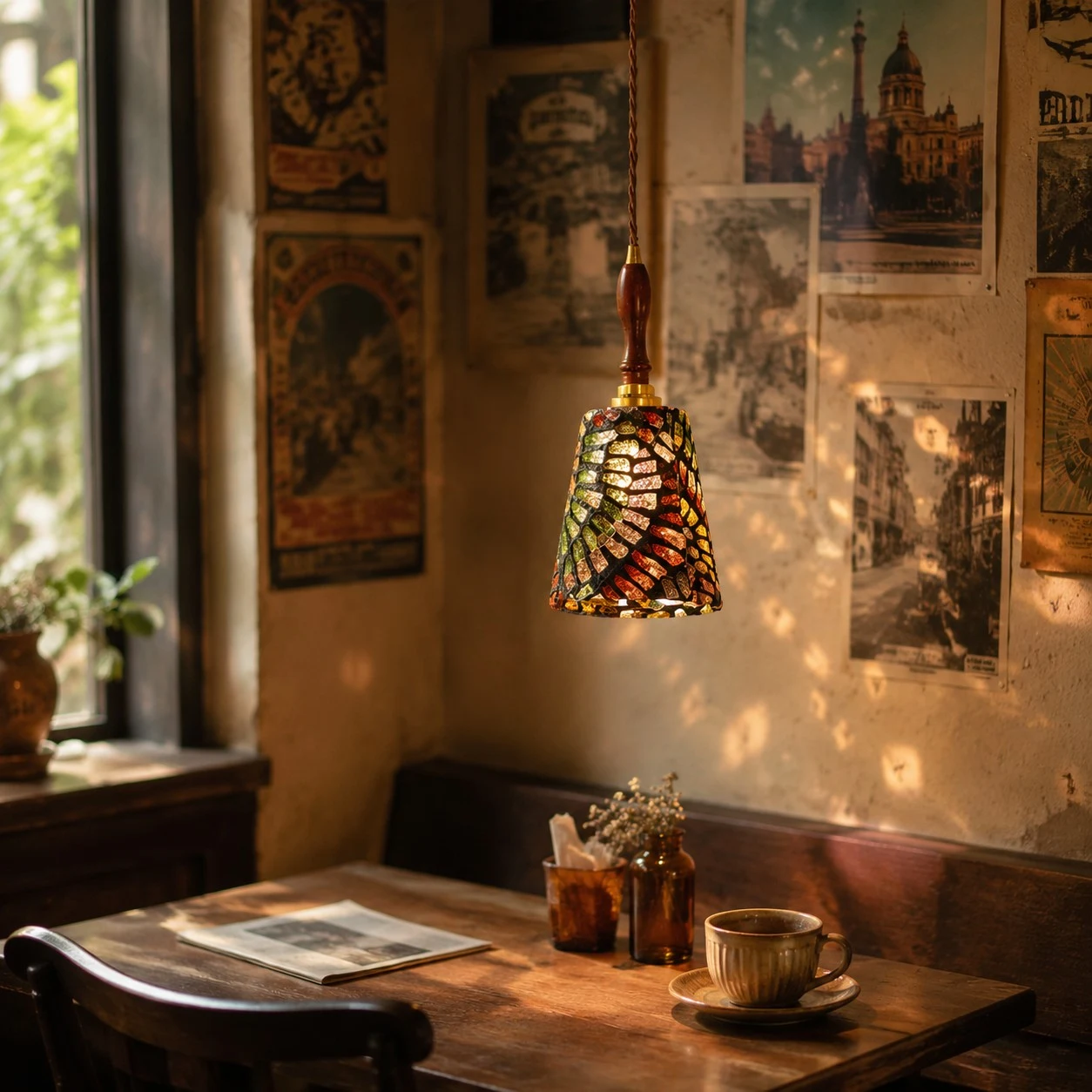 Reading nook with soft wall glow