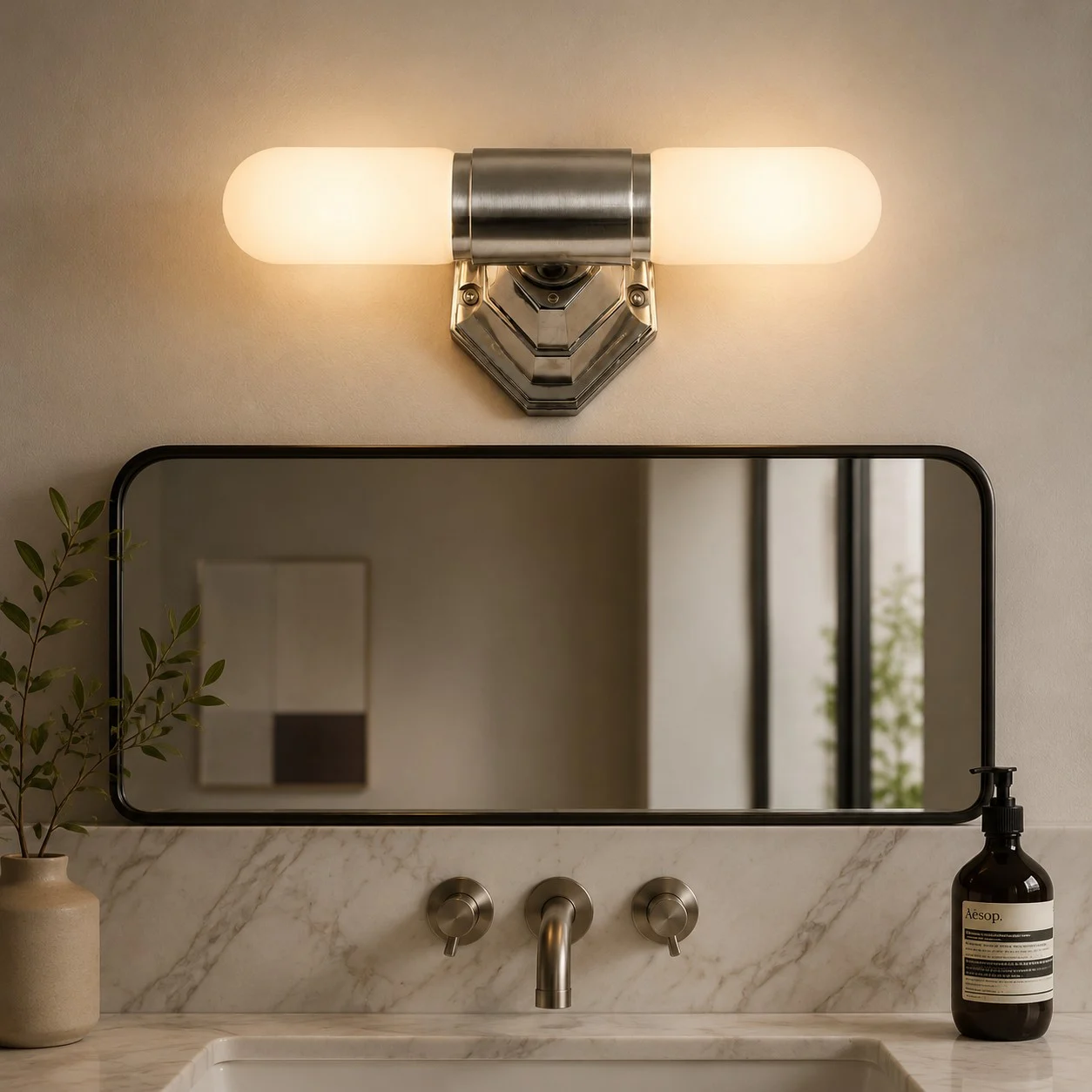 Montmartre wall light detail and room view