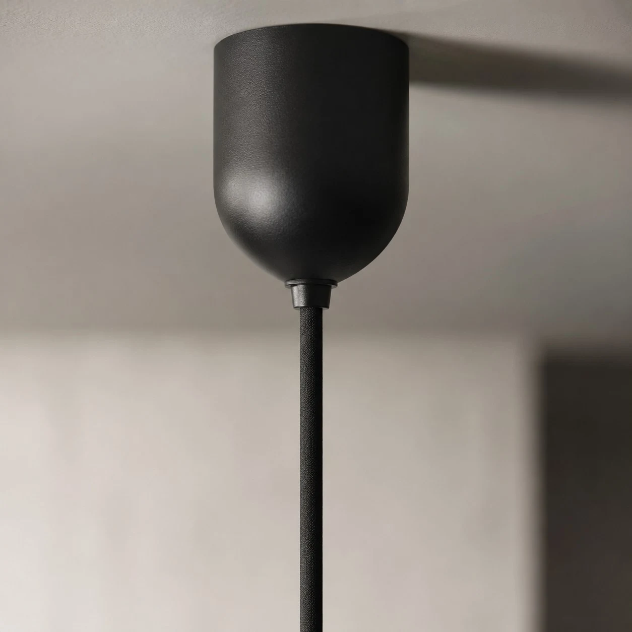 Grey Stone Pendant Light with Paper Diffuser