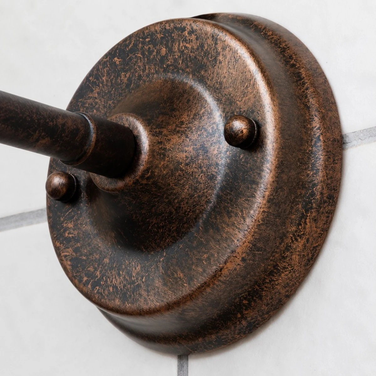 Antique bronze wall plate finish close up