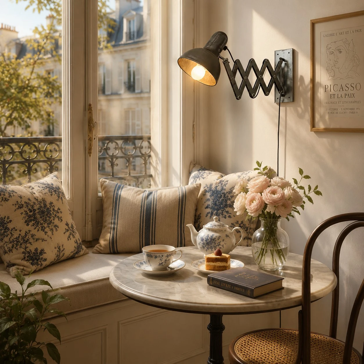 cafe reading corner scene