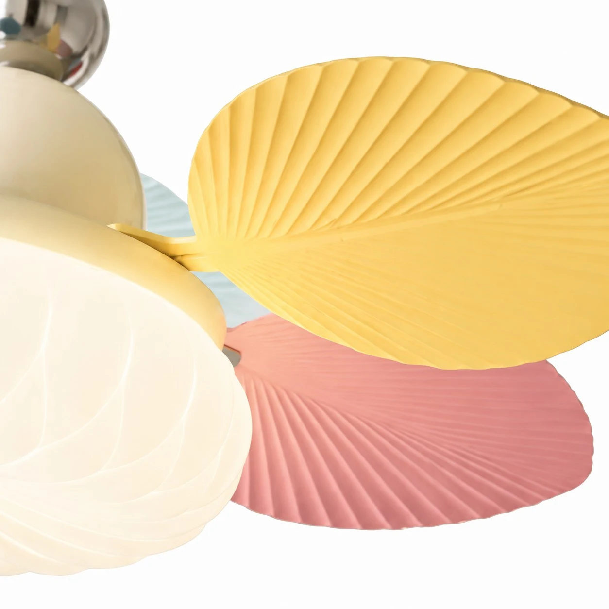 Textured colorful fan blade detail