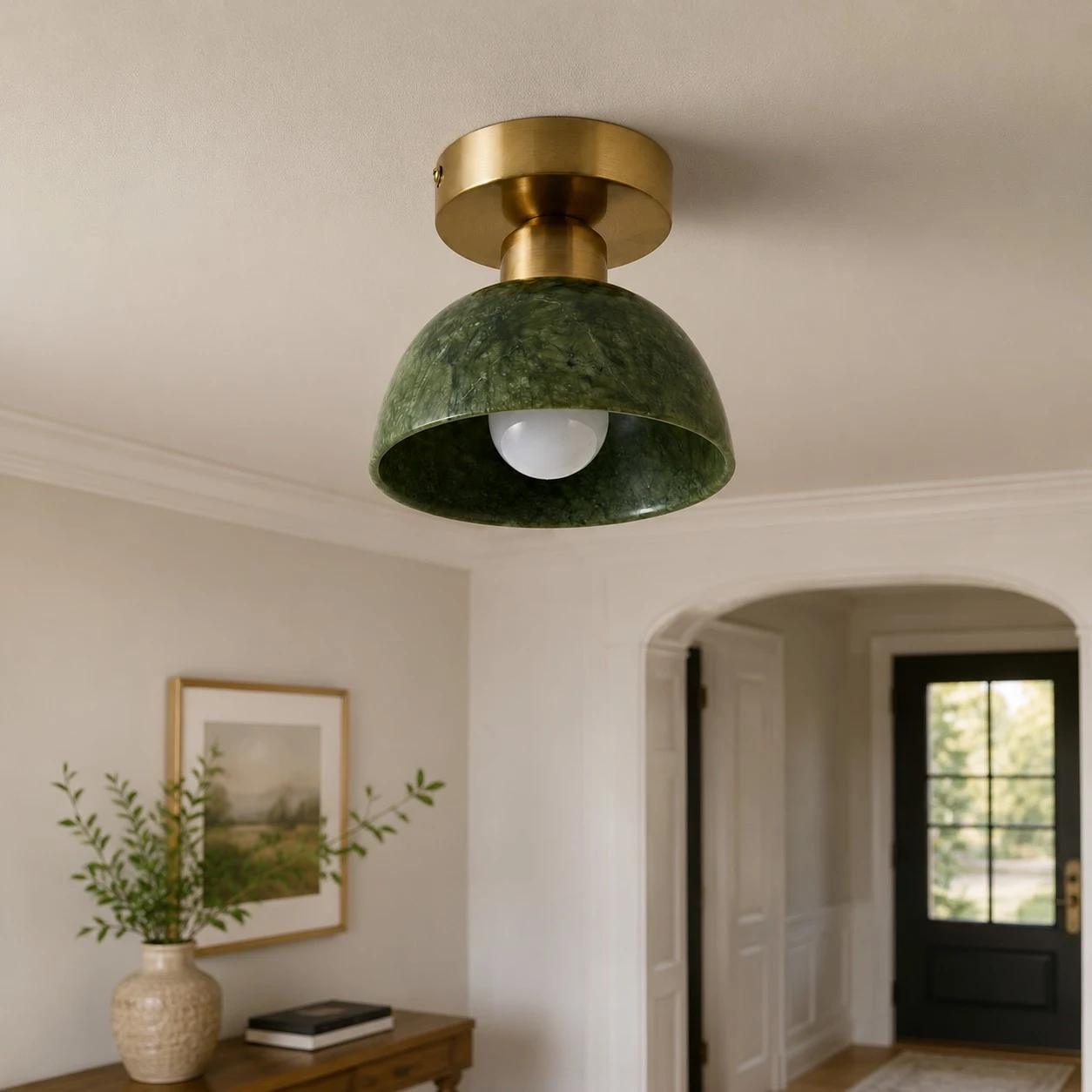 Installed single dome in hallway