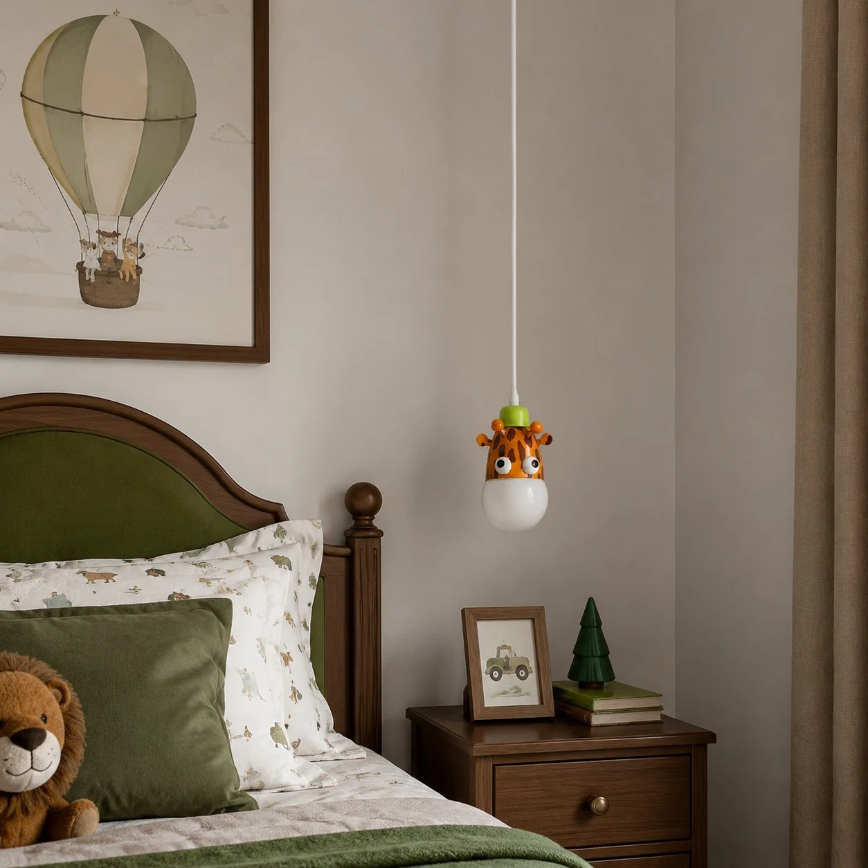 Giraffe pendant light kids room