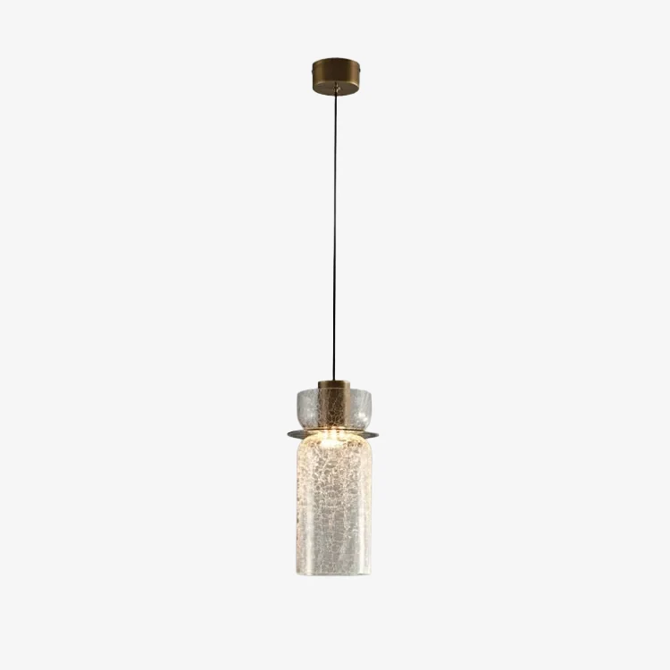 Style B clear brass pendant light