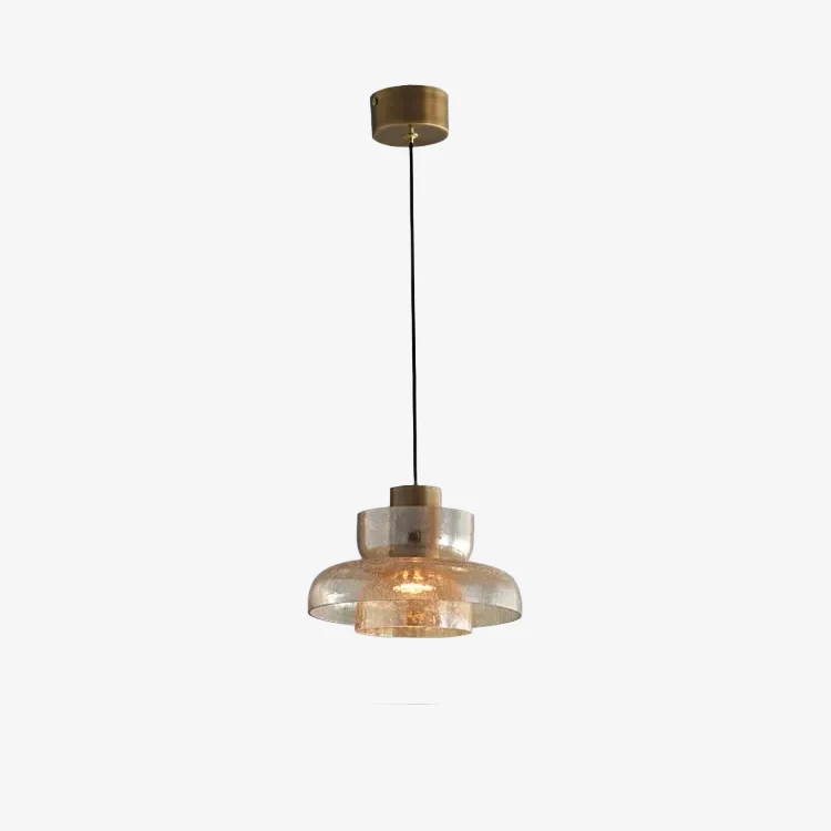 Style C amber brass pendant light