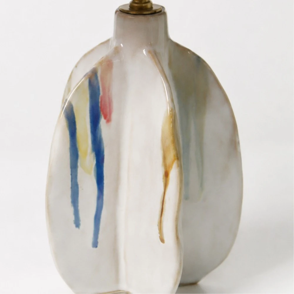 Blue Botanical Ceramic Table Lamp