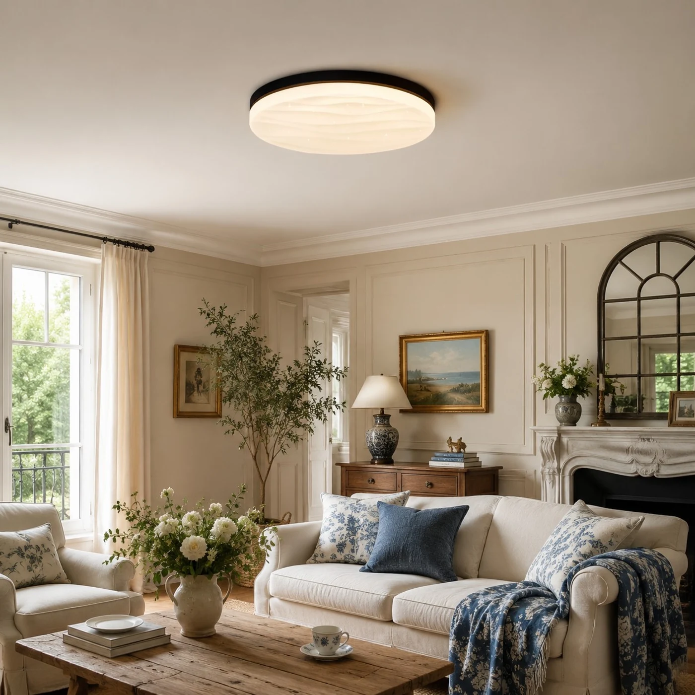 Italian minimalist starry sky flush mount ceiling light image 8