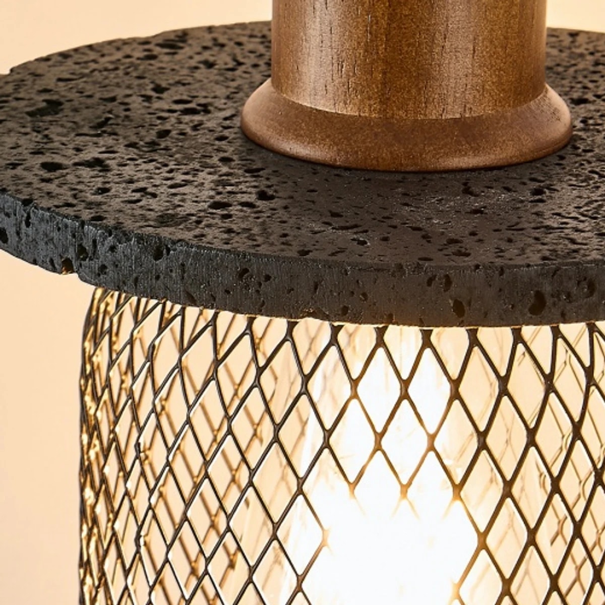 detail woven metal shade crop
