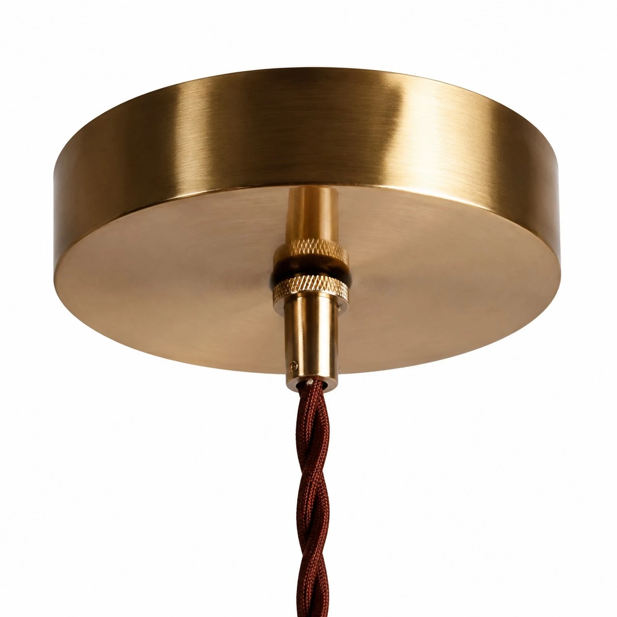 Ceiling canopy and twisted cord detail