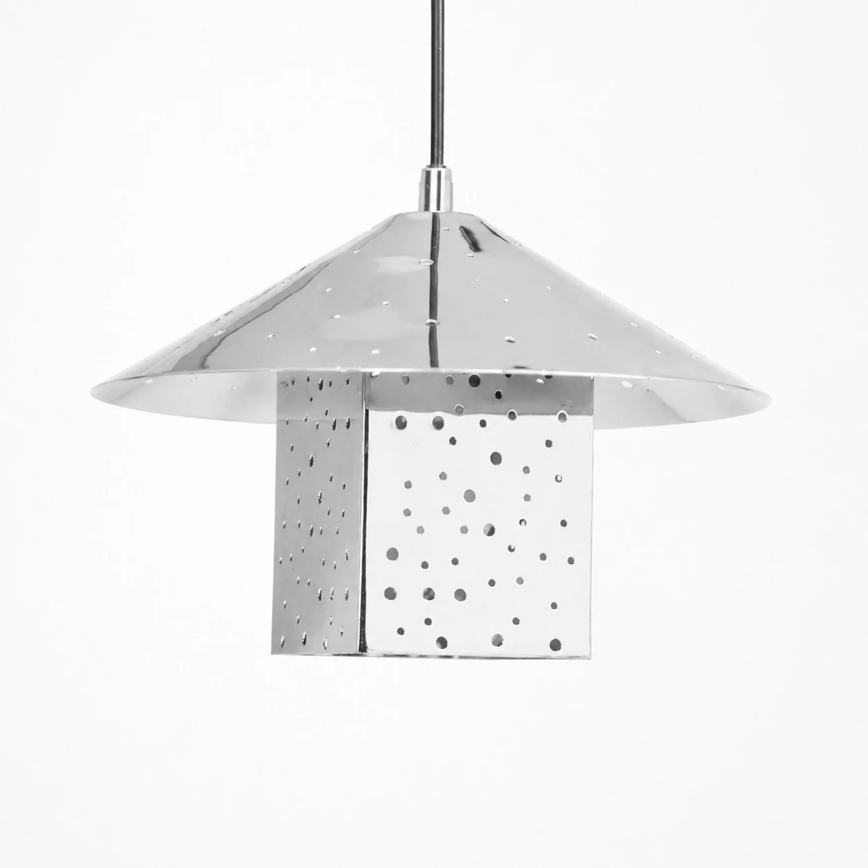 Bauhaus Hollow Silver Single Pendant Light
