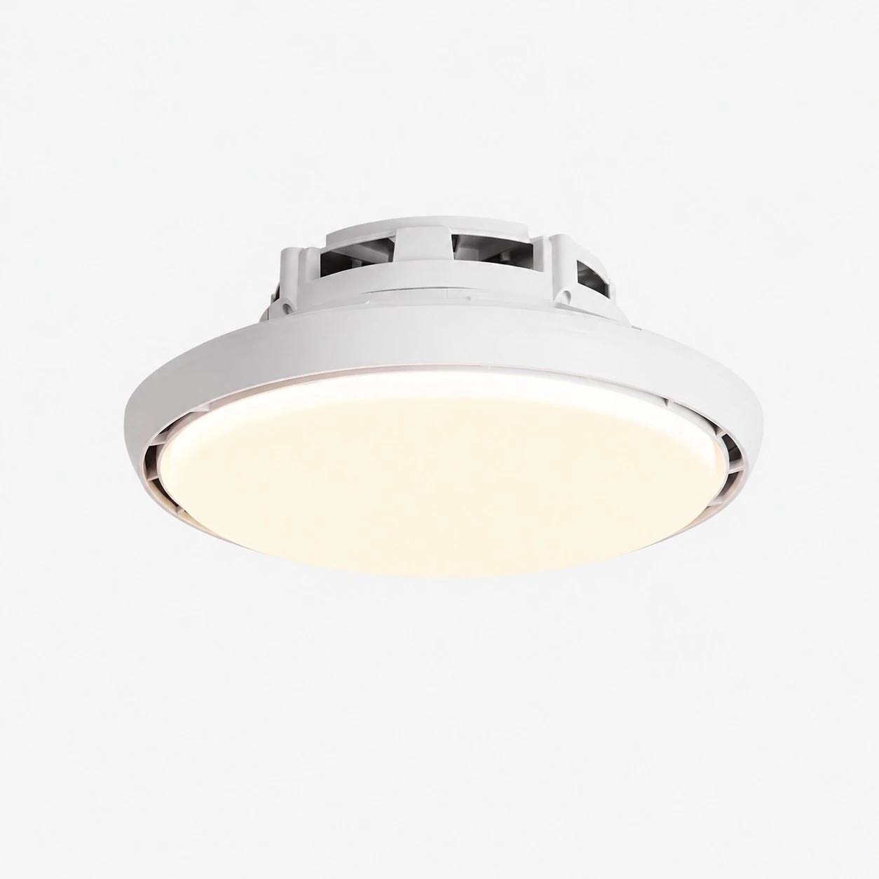 White vented ceiling fan light