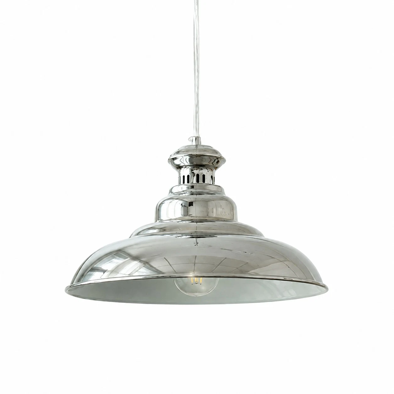 Bauhaus chrome dome pendant light