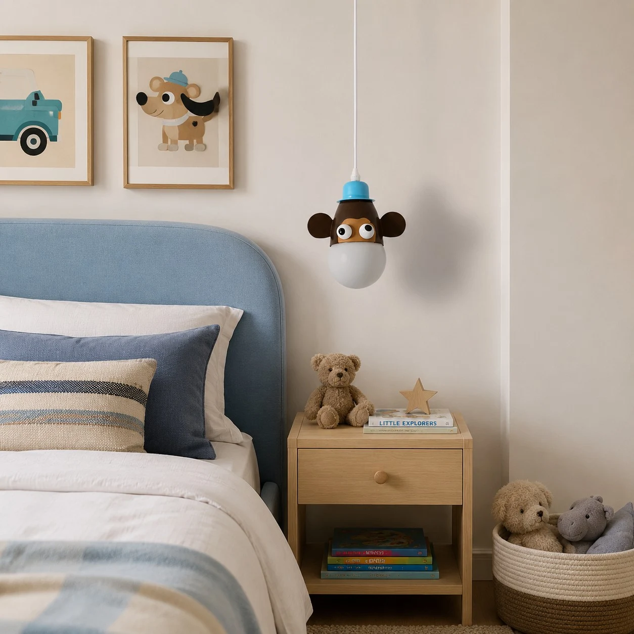 Monkey LED pendant light kids room