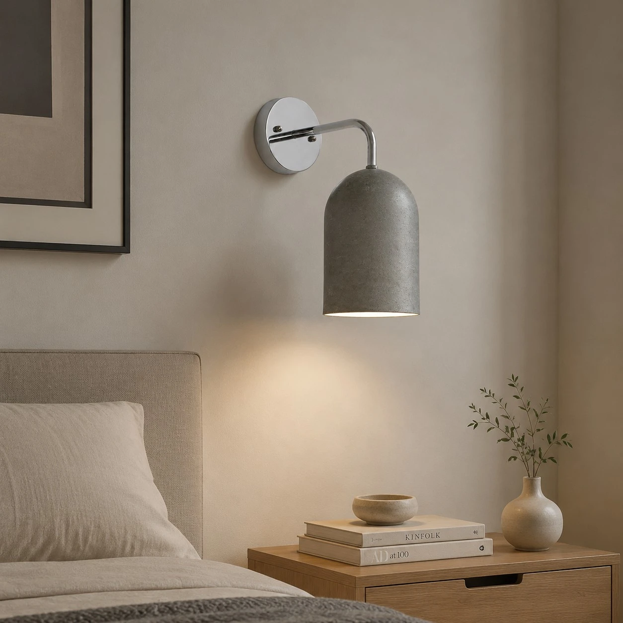 Vintage wall sconce installation scene