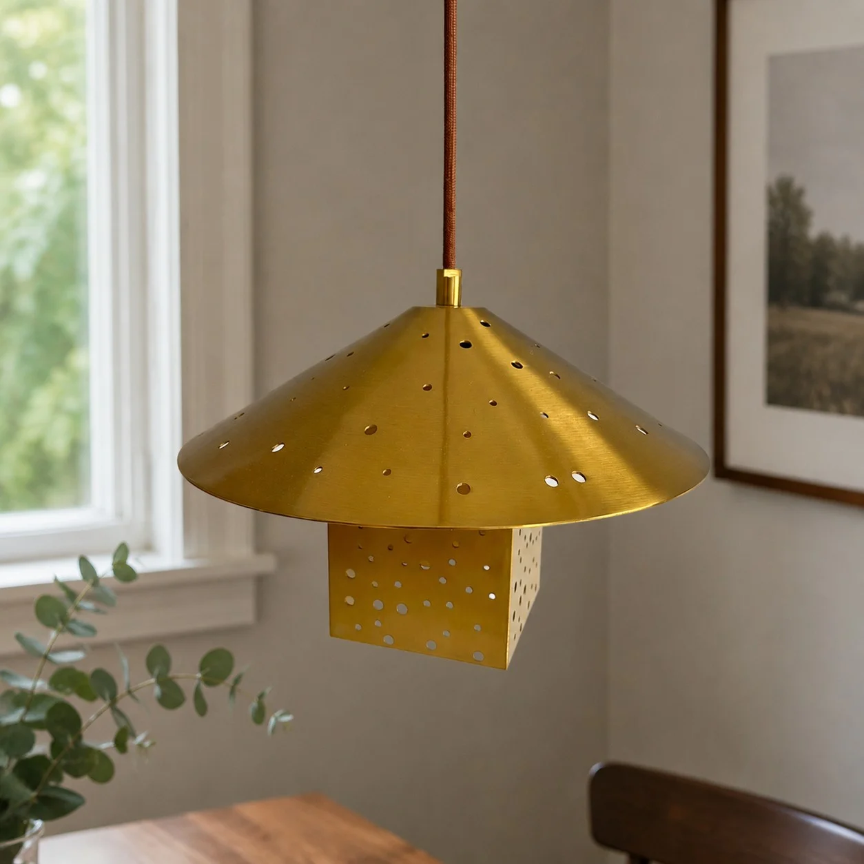 Bauhaus Hollow Silver Single Pendant Light