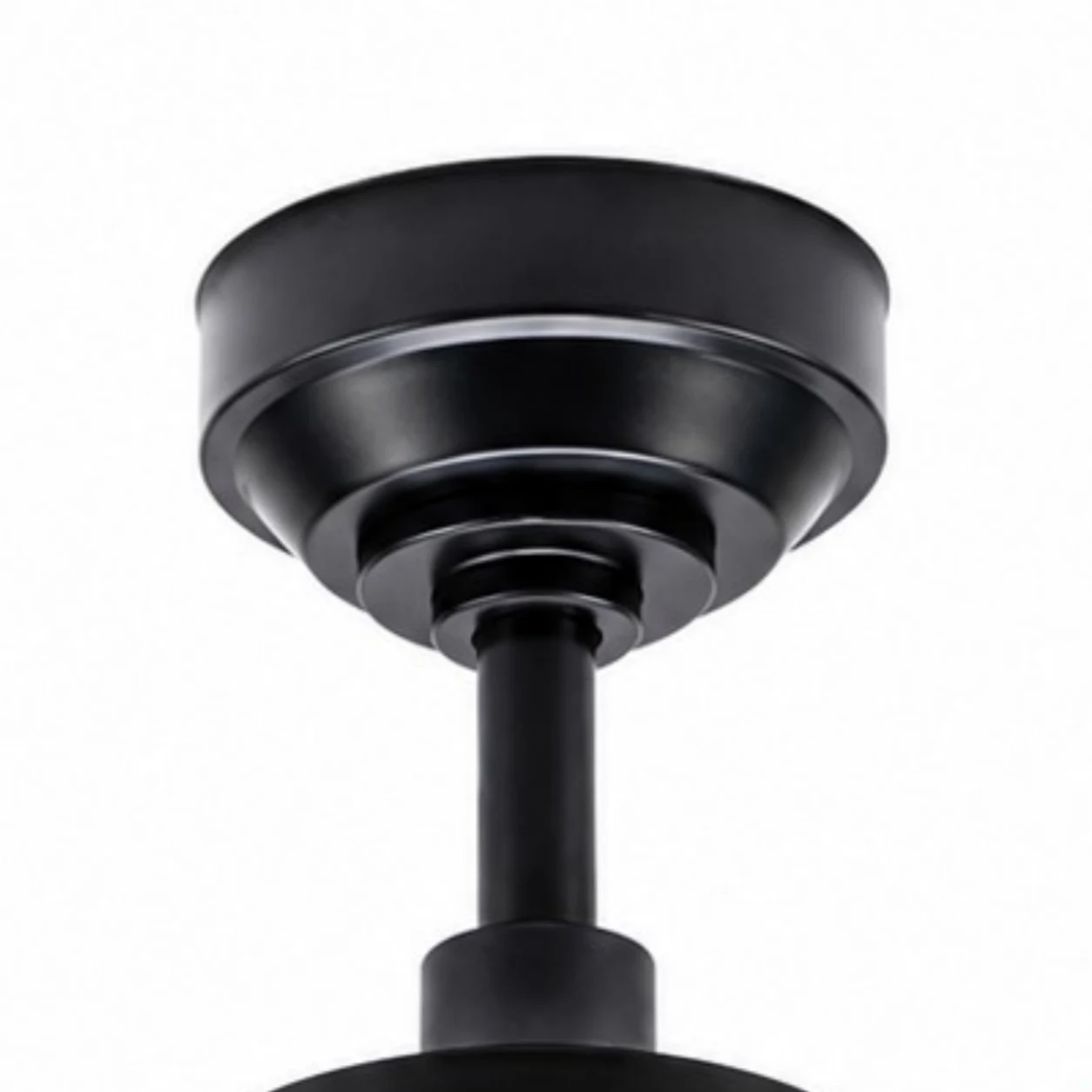 black metal canopy and downrod detail