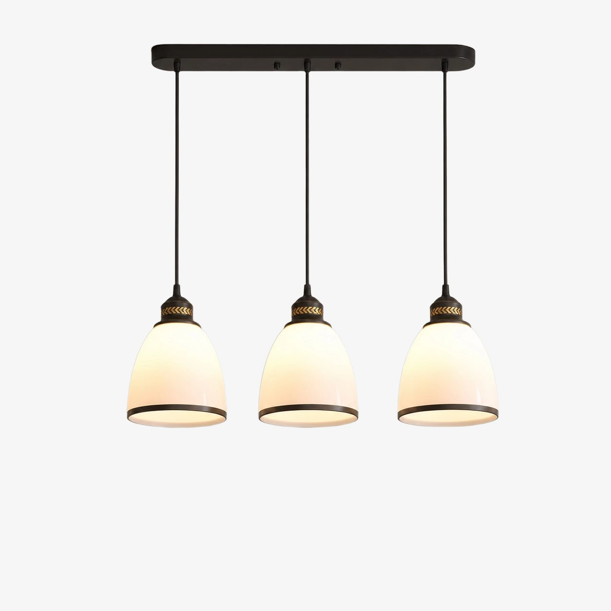 Linear canopy three-light pendant SKU