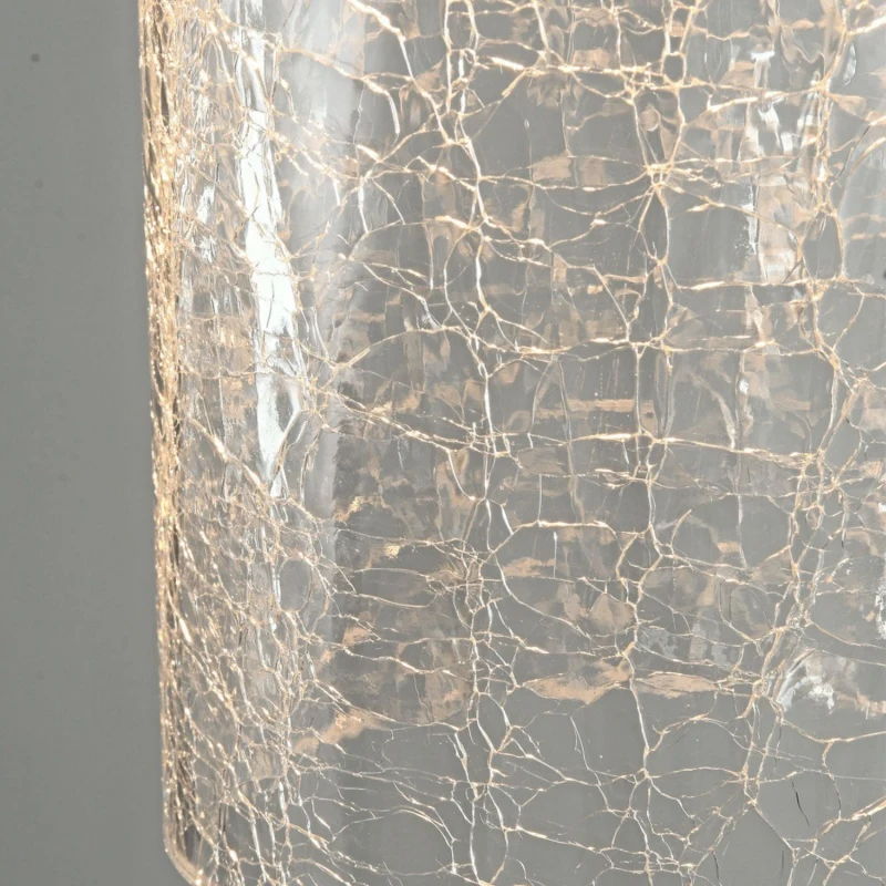 Crackle glass texture detail on the pendant shade