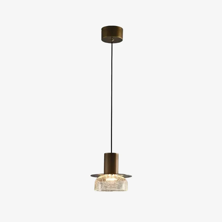 Style A clear brass pendant light