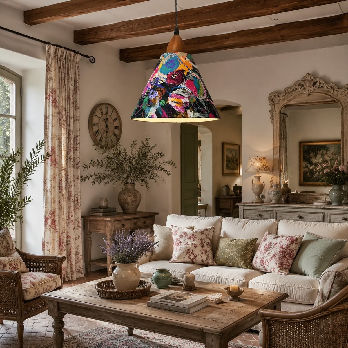 living room scale and warm ambience