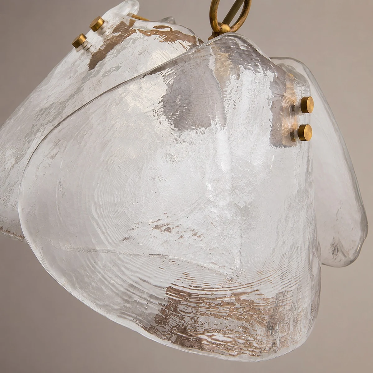 Glass shade close-up