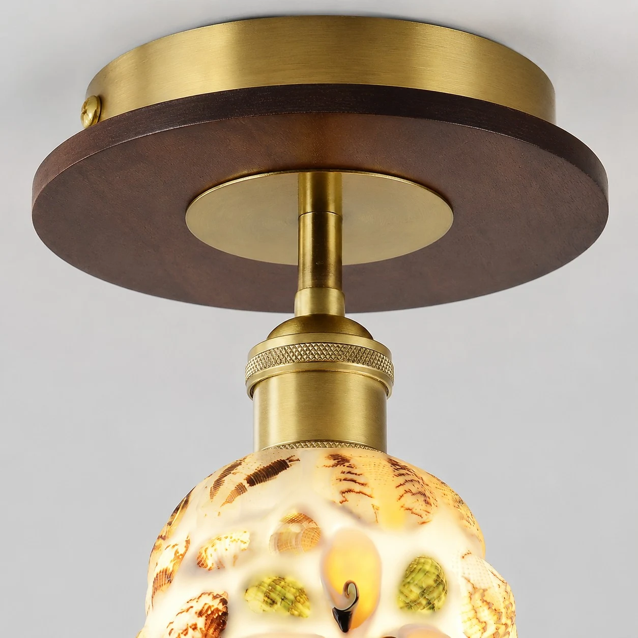 Shell glass shade close detail